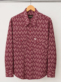 The American West - Short-Sleeve Plaid Western Shirt – Burgundy AW-505