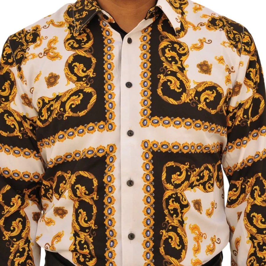White Diamonds - Fashion Denim Shirt  Cross Design - White WD-823