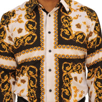 White Diamonds - Fashion Denim Shirt  Cross Design - White WD-823