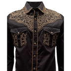Montero - Embroidered Western Shirt Black  3552