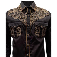 Montero - Embroidered Western Shirt Black  3552