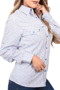 White Diamonds  Women’s Blusa Vaquera Color Azul WD 11-532