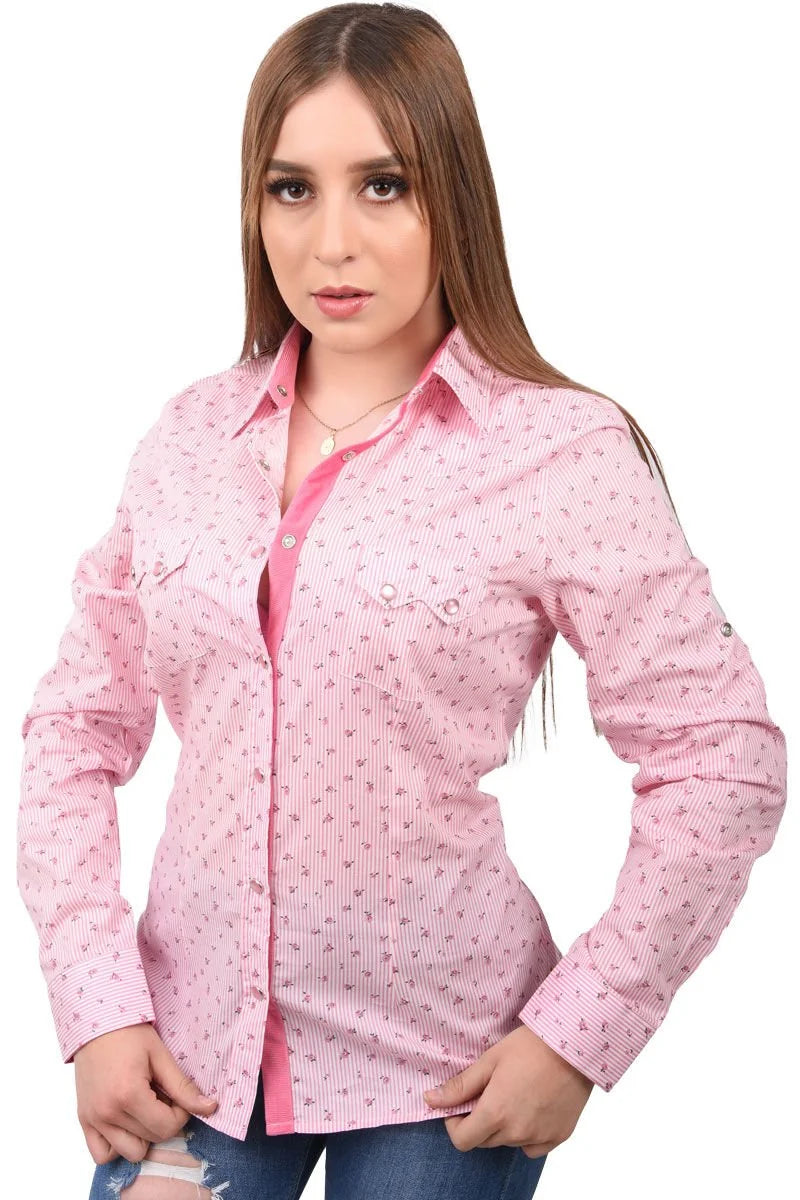 White Diamonds  Women’s Blusa Vaquera Color Rosa WD 11-533