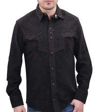 El General - Embroidered Suede Western Shirt WD Boots 806 WD-11-923