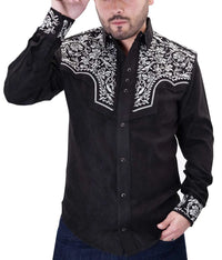 El General - Embroidered Suede Western Shirt WD Boots 807 WD-11-921