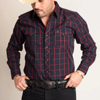 White Diamonds Western Shirt  - Red and Blue Plaid WD-846
