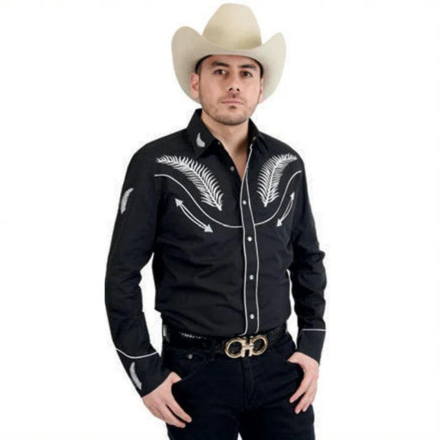 White Diamonds Denim Shirt - Black WD-855