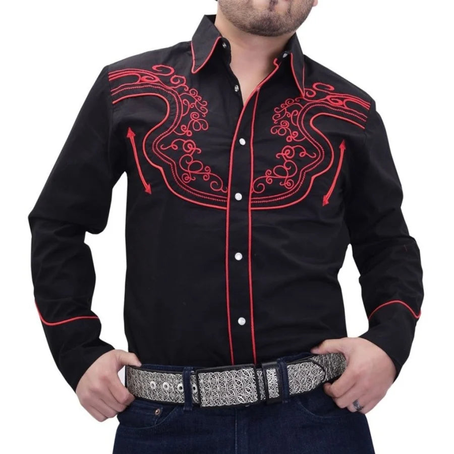 White Diamonds Denim Shirt - Black WD-850