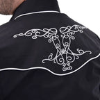 White Diamonds Denim Shirt - Black WD-851