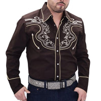 White Diamonds Denim Shirt - Brown WD-854