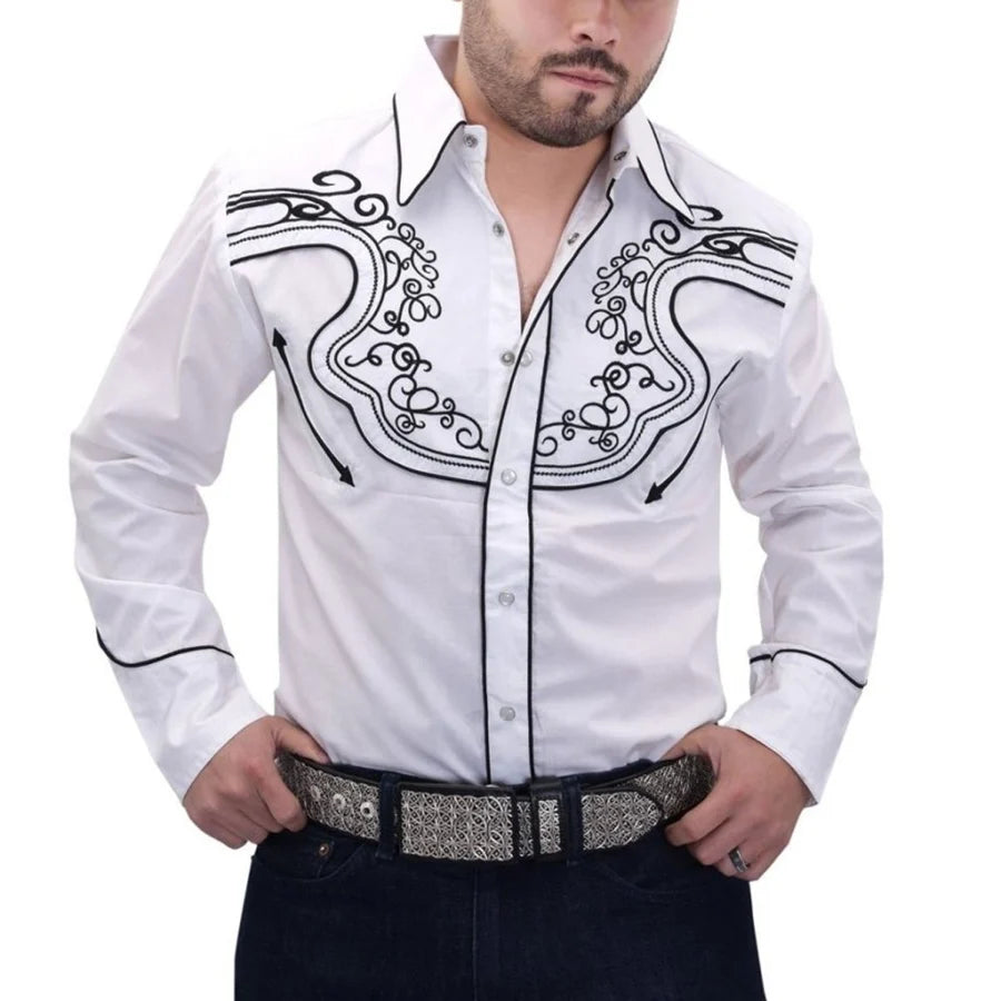 White Diamonds Denim Shirt - White WD-853