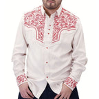 White Diamonds Embroidered Denim Shirt - Cream WD-871