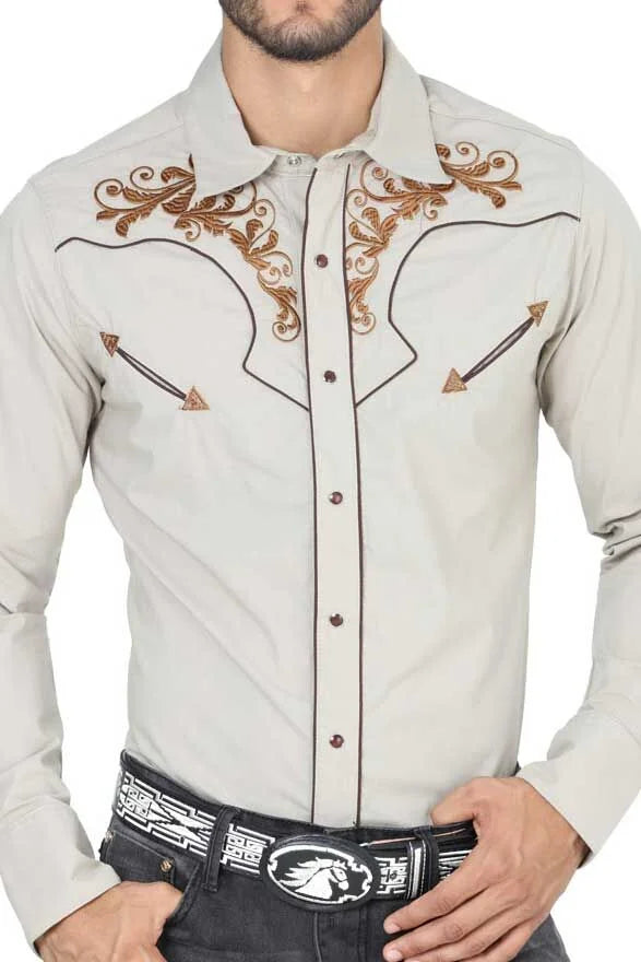 El General - Camisa El Señor De Los Cielos Vaquera Khaki 123924