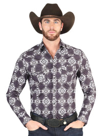 El General - Casual Long Sleeve Shirt Dark Blue 44403