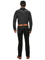 Men's Boot Cut Western Jeans – Tinted Denim Cowboy Pants -  Black 44966