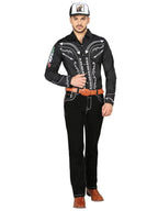 Men's Boot Cut Western Jeans – Tinted Denim Cowboy Pants -  Black 44966