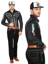 Men's Boot Cut Western Jeans – Tinted Denim Cowboy Pants -  Black 44966