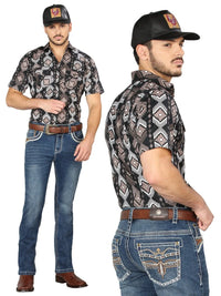 Men's Boot Cut Western Jeans – Stretch Denim Cowboy Pants - Dark Blue 44970