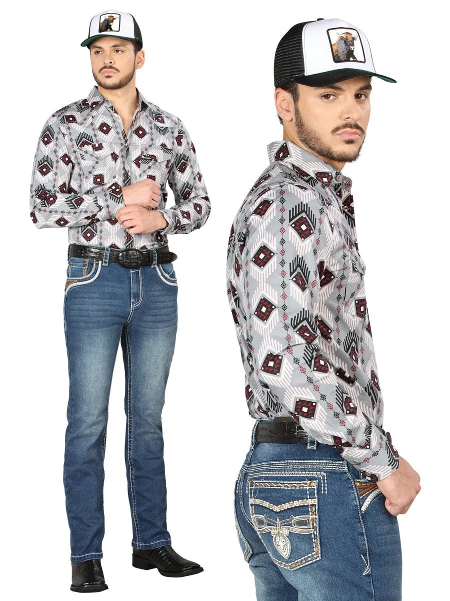 Men's Boot Cut Western Jeans – Stretch Denim Cowboy Pants - Durk Blue 44974