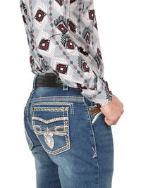 Men's Boot Cut Western Jeans – Stretch Denim Cowboy Pants - Durk Blue 44974