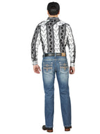 Men's Boot Cut Western Jeans – Stretch Denim Cowboy Pants - Medium Blue 44971
