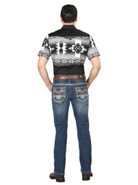 Men's Boot Cut Western Jeans – Stretch Denim Cowboy Pants -  Blue 44973