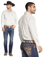 Men's Boot Cut Western Jeans – Stretch Denim Cowboy Pants - Medium Blue GEN-045896