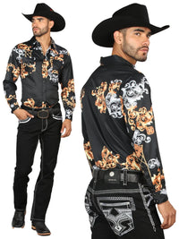 Men's Boot Cut Western Jeans – Stretch Denim Cowboy Pants - Black 45310