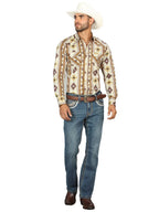 Men's Boot Cut Western Jeans – Stretch Denim Cowboy Pants -  Dark Blue 45314