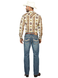Men's Boot Cut Western Jeans – Stretch Denim Cowboy Pants -  Dark Blue 45314