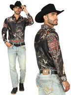 Men's Boot Cut Western Jeans – Stretch Denim Cowboy Pants - Light Blue 45317