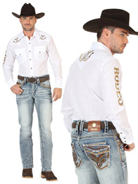 Men's Boot Cut Western Jeans – Stretch Denim Cowboy Pants - Light Blue 45530
