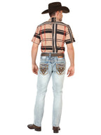 Men's Boot Cut Western Jeans – Stretch Denim Cowboy Pants -  Light Blue 45531