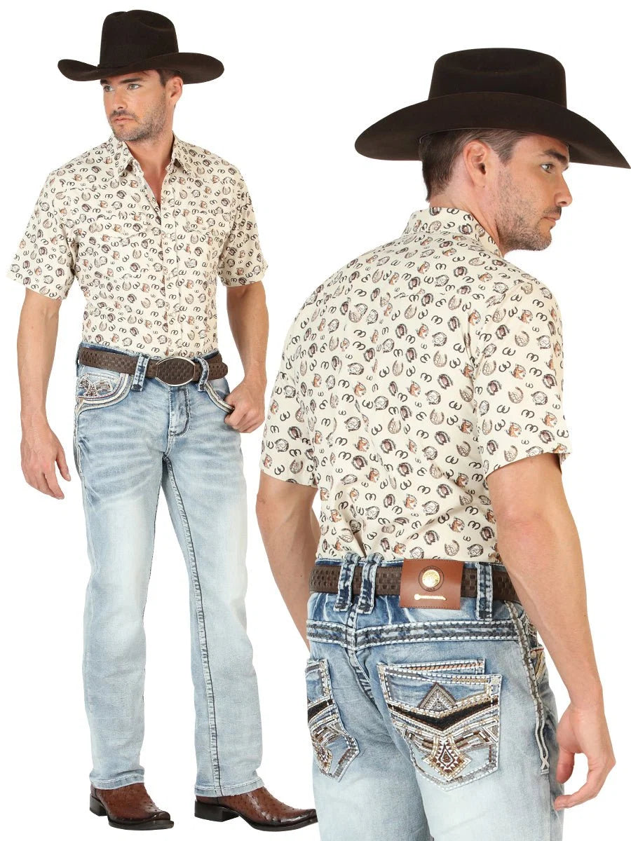 Men's Boot Cut Western Jeans – Stretch Denim Cowboy Pants - Blue 45533