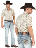 Men's Boot Cut Western Jeans – Stretch Denim Cowboy Pants - Blue 45533