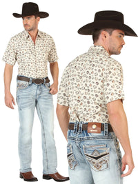 Men's Boot Cut Western Jeans – Stretch Denim Cowboy Pants - Blue 45533