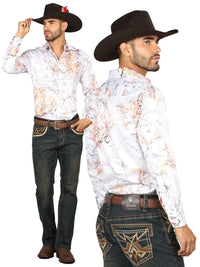 Men's Boot Cut Western Jeans – Stretch Denim Cowboy Pants - Brown 45316