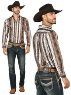 Men's Boot Cut Western Jeans – Tinted Denim Cowboy Pants -  Green 45315