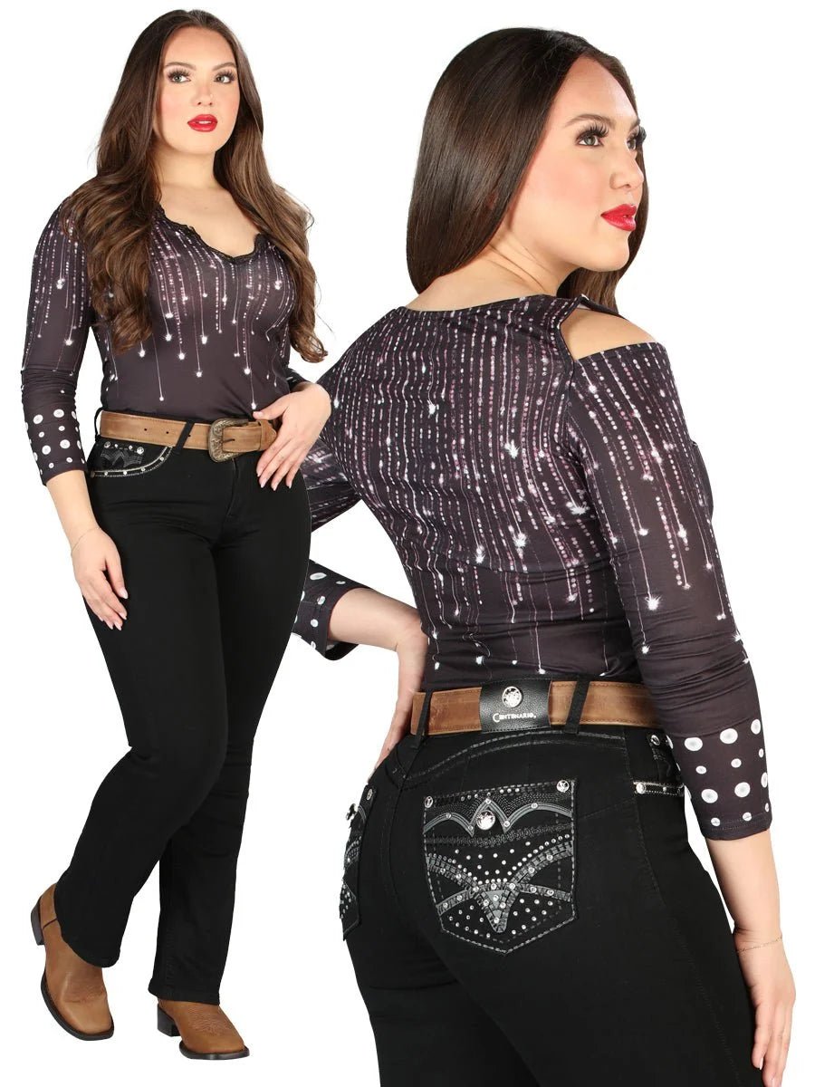 Centenario Women's Bootcut Denim Western Jeans 45319 - Black - OriginalWestern.com