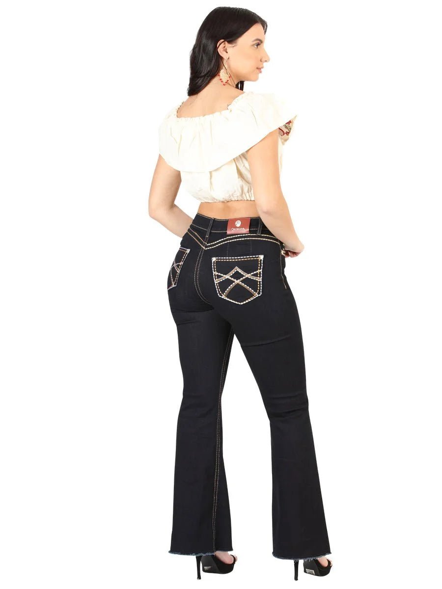 Centenario Women's Bootcut Denim Western Jeans 45544 - Medium Blue - OriginalWestern.com