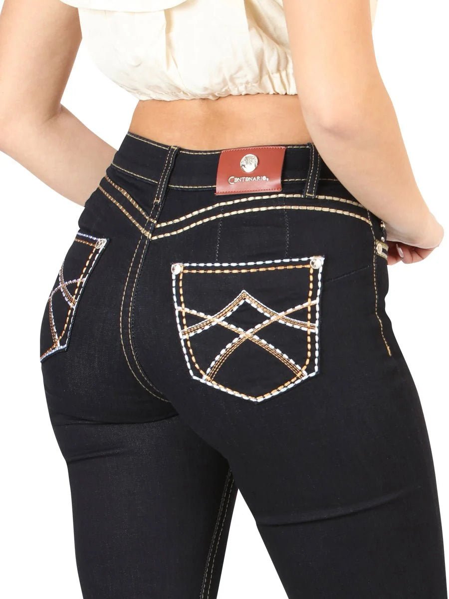 Centenario Women's Bootcut Denim Western Jeans 45544 - Medium Blue - OriginalWestern.com