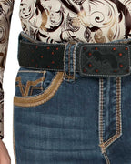 Men's Boot Cut Western Jeans – Stretch Denim Cowboy Pants -  Blue 26501