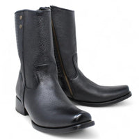 Cuadra Leather Mid - Calf Square Toe Boots - OriginalWestern.com