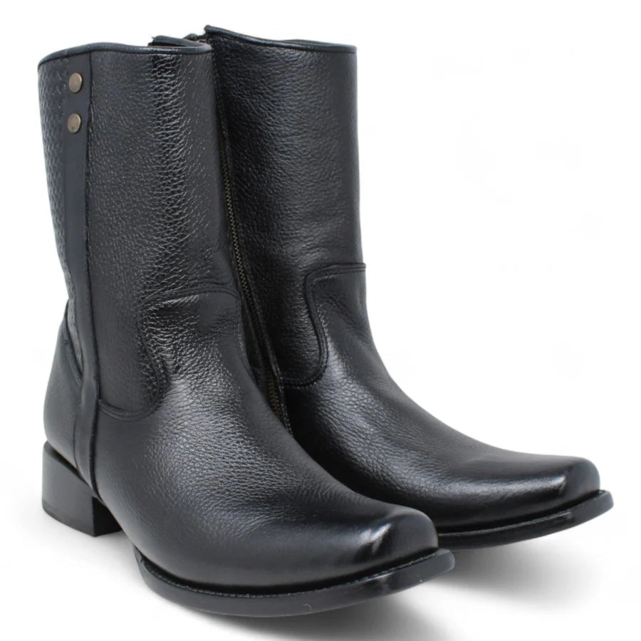 Cuadra Leather Mid - Calf Square Toe Boots - OriginalWestern.com