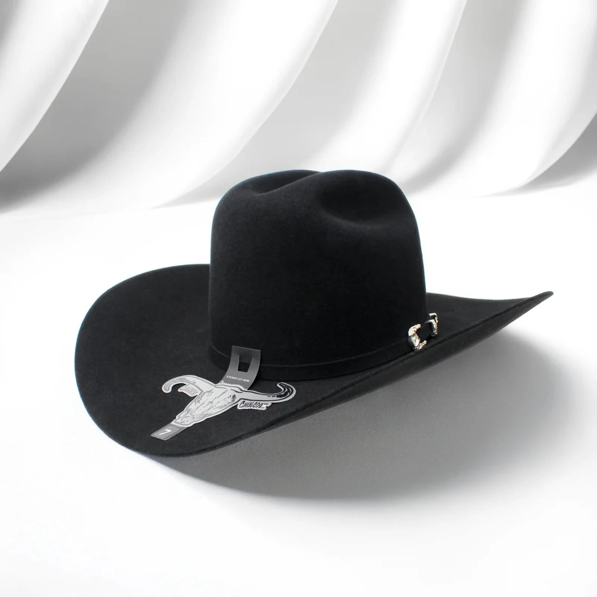 Cuernos Chuecos 1000X King Ranch Mink & Beaver Fur Felt Western Cowboy Hat - Black - OriginalWestern.com