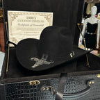 Cuernos Chuecos 1000X King Ranch Mink & Beaver Fur Felt Western Cowboy Hat - Black - OriginalWestern.com