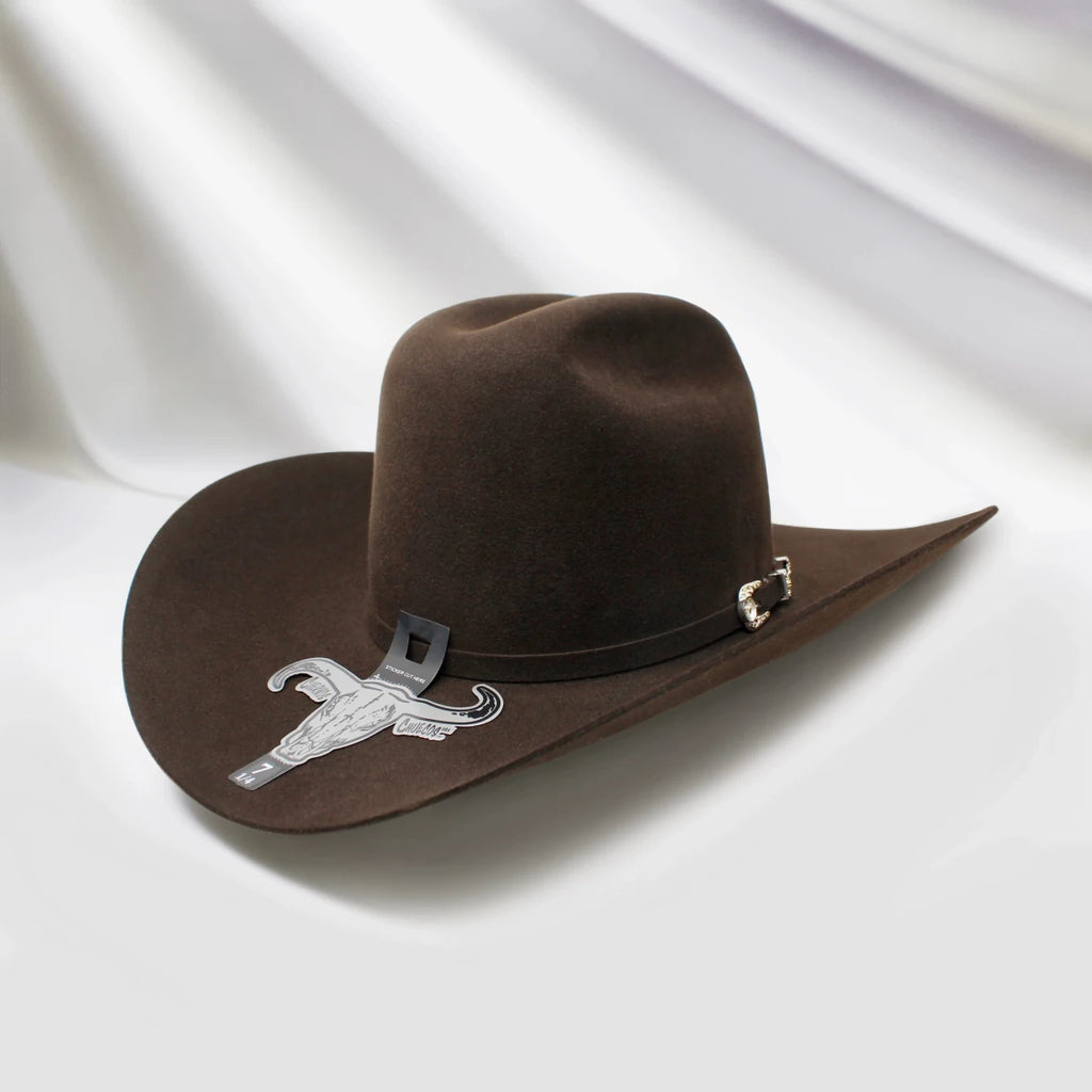 Cuernos Chuecos 1000X King Ranch Mink & Beaver Fur Felt Western Cowboy Hat - Brown - OriginalWestern.com