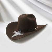 Cuernos Chuecos 1000X King Ranch Mink & Beaver Fur Felt Western Cowboy Hat - Brown - OriginalWestern.com