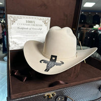 Cuernos Chuecos 1000X King Ranch Mink & Beaver Fur Felt Western Cowboy Hat - Silverbelly - OriginalWestern.com