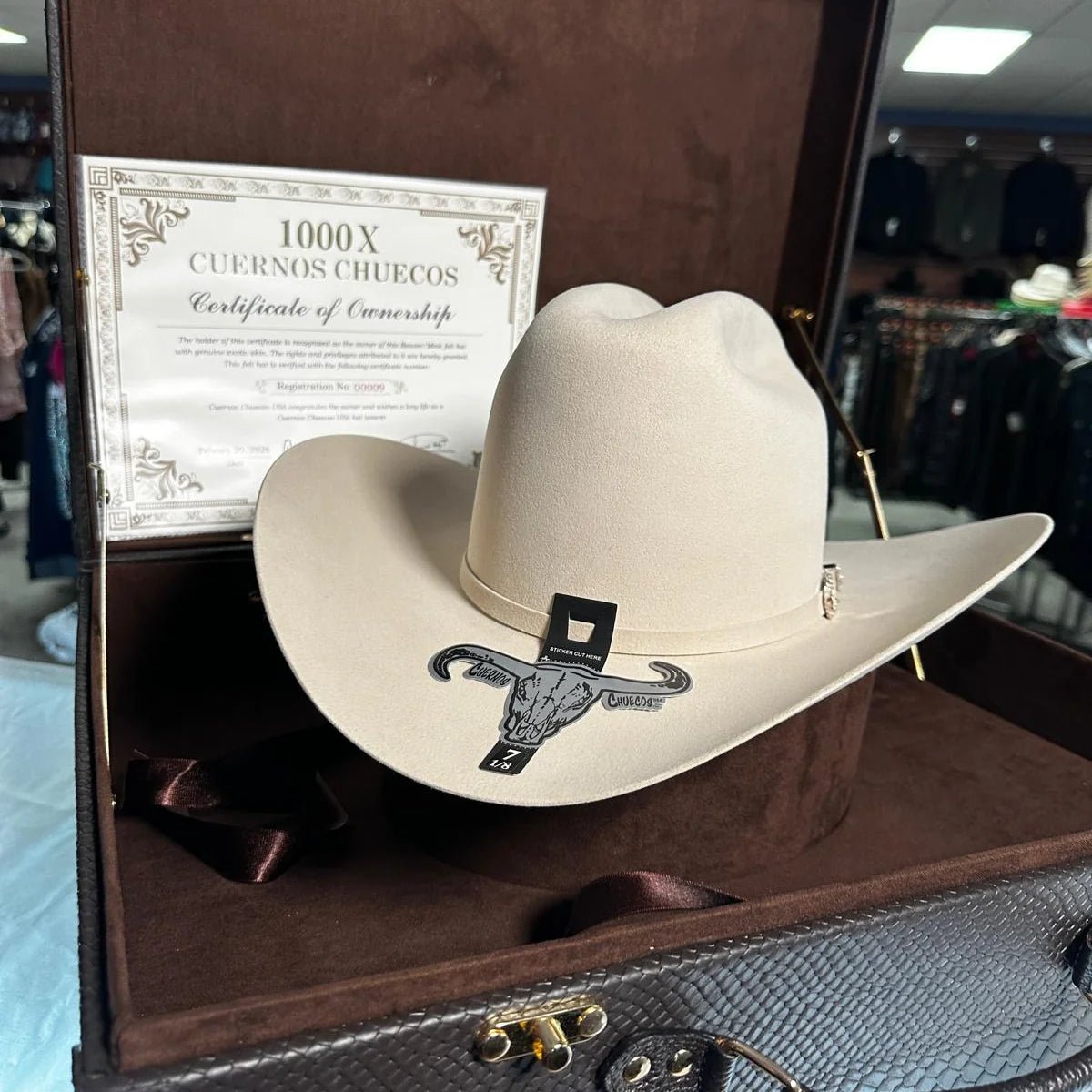 Cuernos Chuecos 1000X King Ranch Mink & Beaver Fur Felt Western Cowboy Hat - Silverbelly - OriginalWestern.com